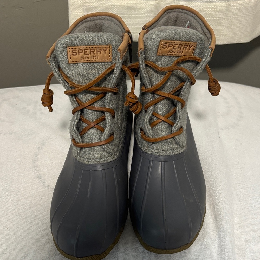 Sperry Charcoal and Tan Waterproof Boots